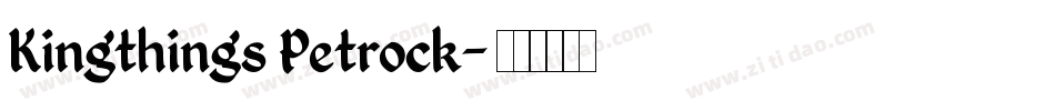 Kingthings Petrock字体转换
